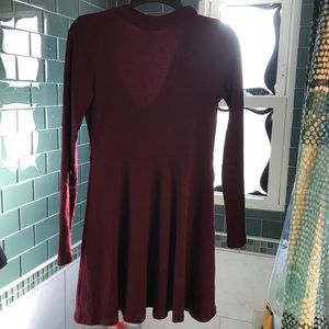 Burgundy Forever 21 Long Sleeve Dress Brand New